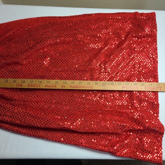 Halloween Sequined Cape Red Ridinghood Devil One Size Red A569 - Picture 6 of 6